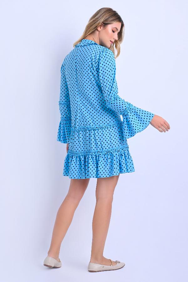 VESTIDO CON MINI VOLADOS