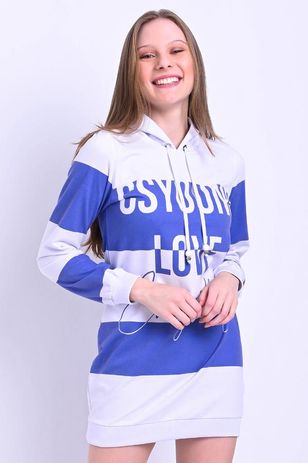 BLUSA LARGA CON CAPUCHA