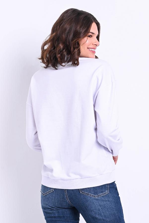 BLUSA LARGA CHÁNDAL ESTAMPADO