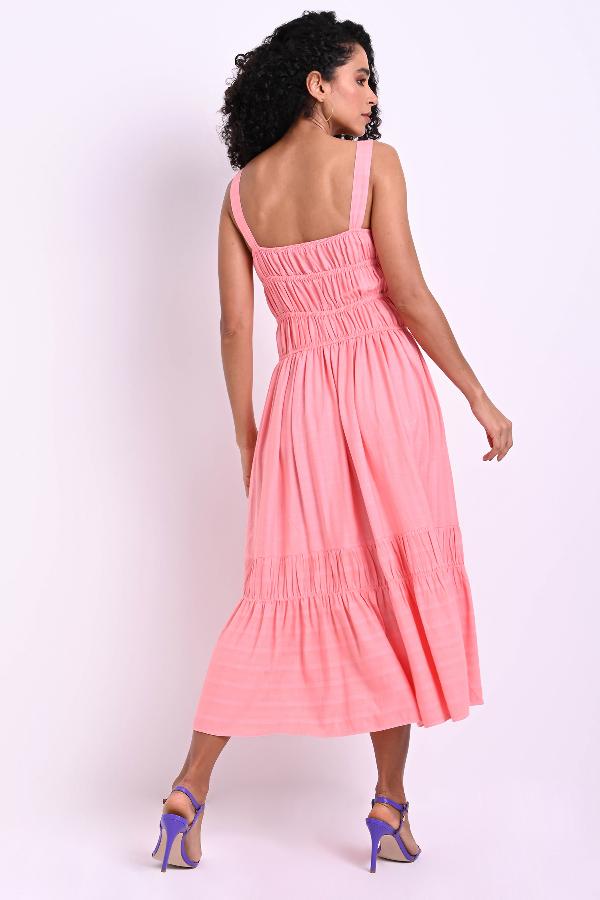 VESTIDO CON RECORTES DRAPEADOS CARMEN STEFFENS VERANO 2023