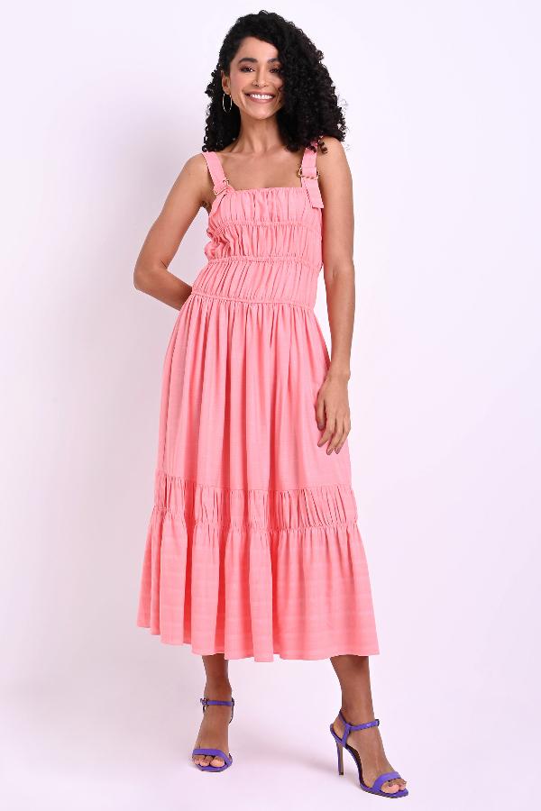 VESTIDO CON RECORTES DRAPEADOS CARMEN STEFFENS VERANO 2023