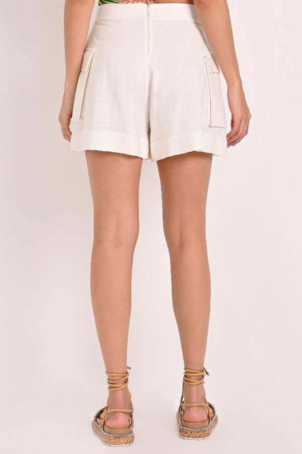 SHORTS CON BOLSILLOS FOLE CARMEN STEFFENS ALTO VERANO 2023