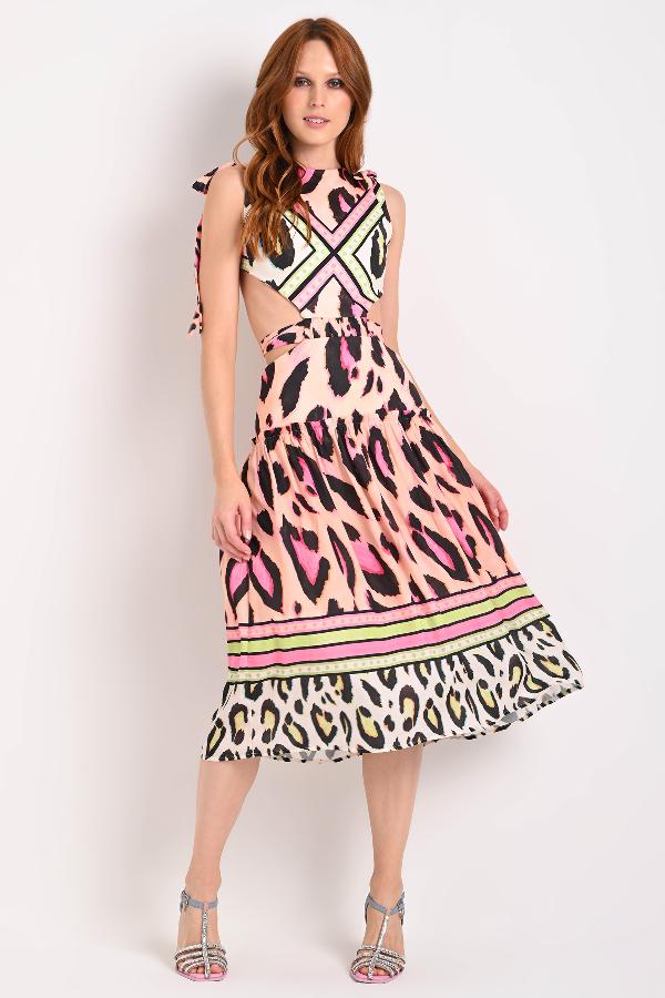 VESTIDO MIDI LACOS