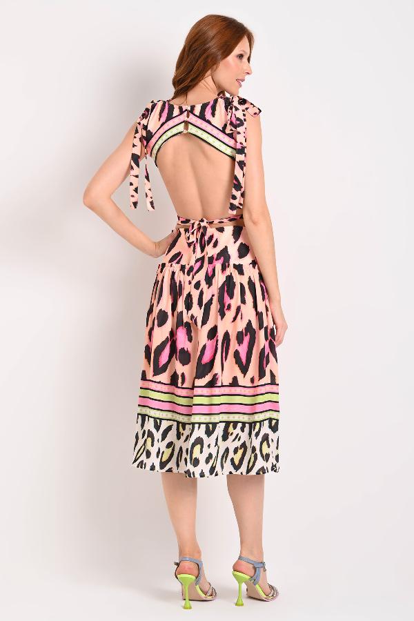VESTIDO MIDI LACOS