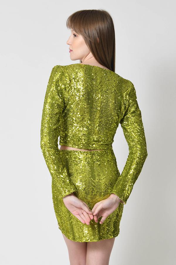BLUSA CROPPED SHINE EFFECT