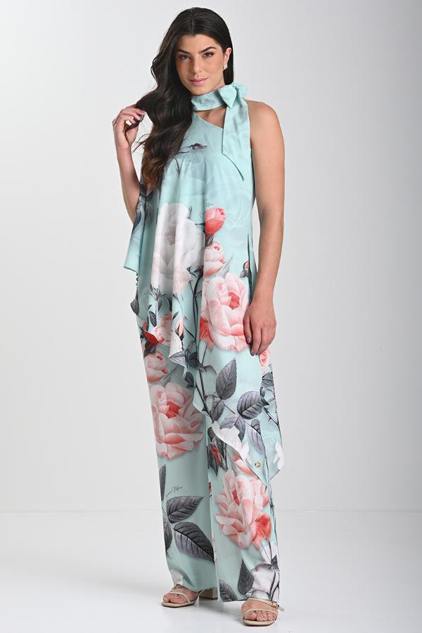 blusa asimetrica estampada