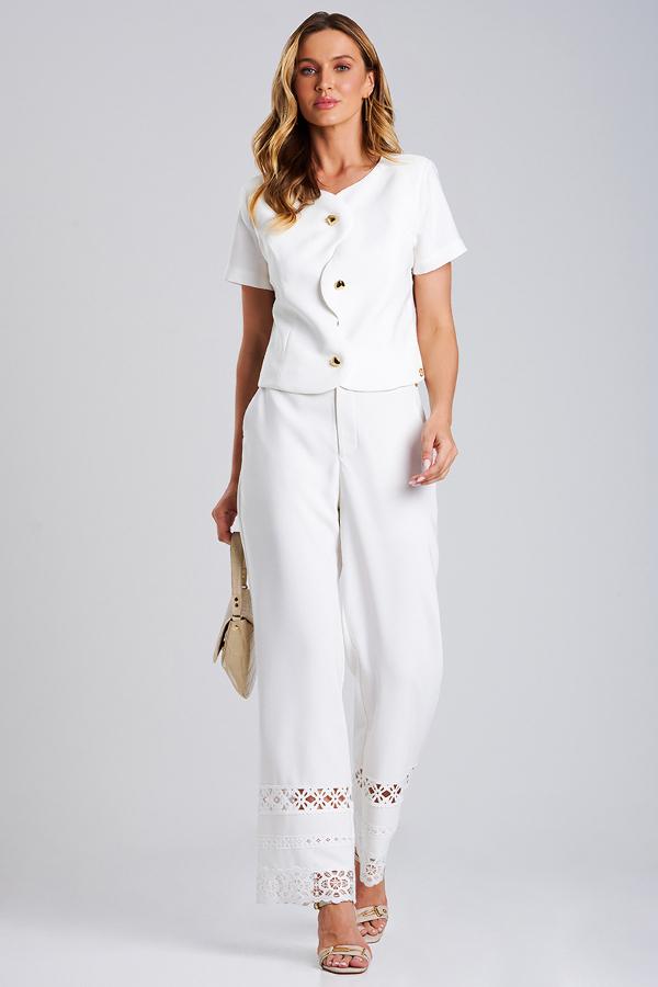 BLUSA OFF WHITE CON BOTONES