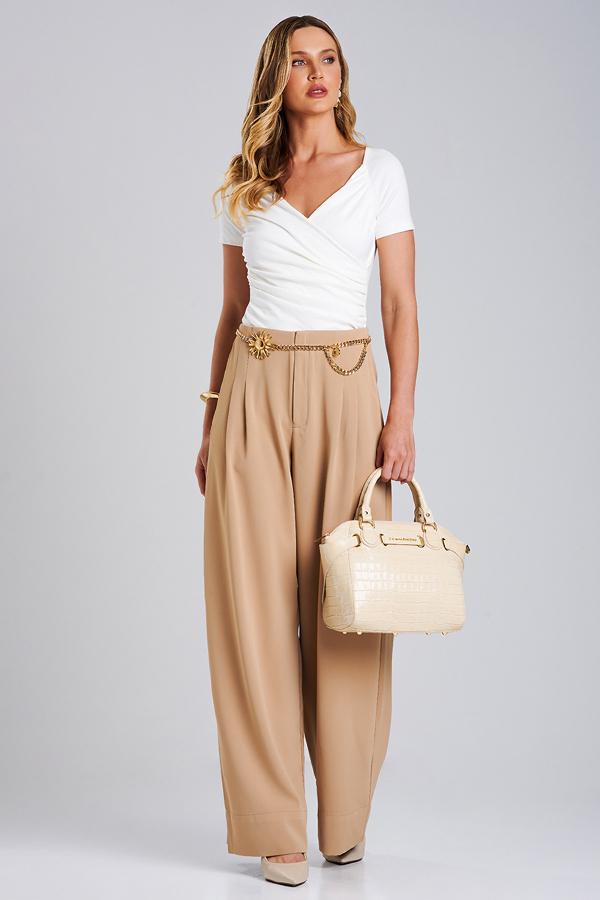 BLUSA DRAPEADA BLANCA