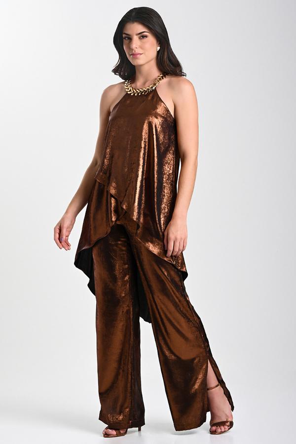 BLUSA ASIMETRICA CON CADENA