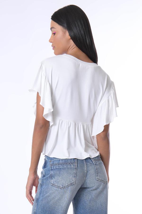 BLUSA AMPLIA CON VOLADOS