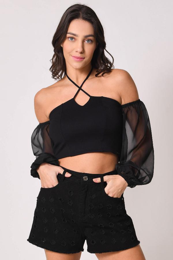 BLUSA CROPPED HOMBRO A HOMBRO