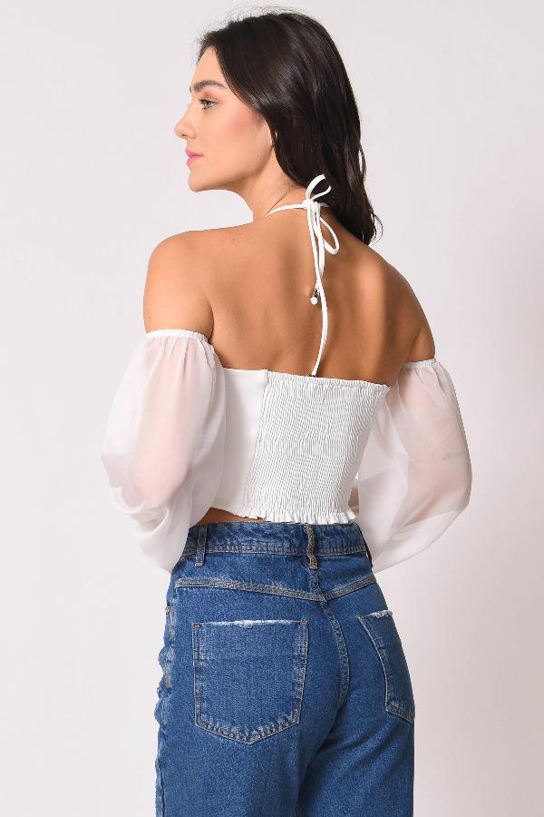 BLUSA CROPPED HOMBRO A HOMBRO