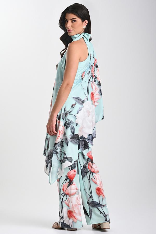 blusa asimetrica estampada